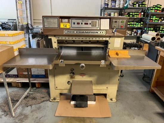 CHALLENGE 30.5 CHAMPION 77 PAPER CUTTER, 3-PHASE, SIZE: 305, MODEL: CDC, S/N: 10318