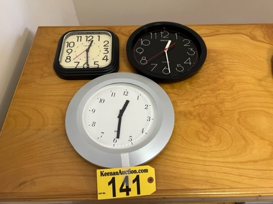 LOT: (3) WALL CLOCKS