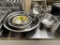 LOT: (6) STAINLESS STEEL BOWLS, (1) COLANDER