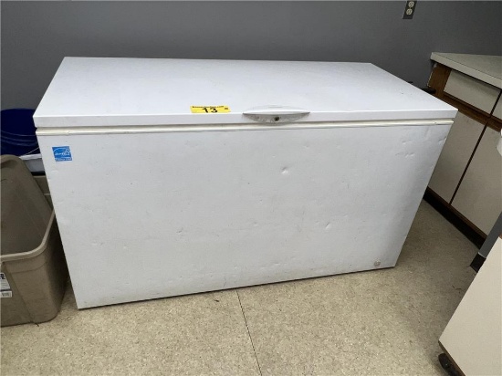 FRIGIDAIRE CHEST FREEZER, 61.5"W X 35"D