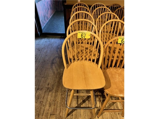 (5) WINDSOR STYLE SWIVEL BAR STOOLS