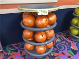 (18) BOWLING BALLS W/RACK, 10LB.