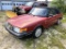 1989 SAAB 900 TURBO CONVERTIBLE, AUTO TRANS, NO REVERSE, RED, MILES: 206,915