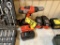 BLACK & DECKER 18V CORDLESS DRILL W/4-BATTERIES & CHARGER