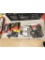 MISC. LOT: CLAMPS, GATE LOCK, BRAKING SYSTEM, BATTERY HOLD DOWN, LED INTERIOR LIGHTS, ADAPTER