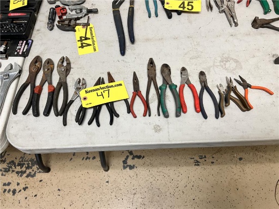 LOT OF 15-ASSORTED PLIERS