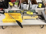 MISC. TOOL LOT: MITER SAW, HACK SAW, SAW BLADES, 2-LEVELS