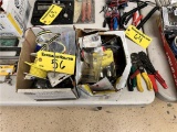 LOT OF ASSORTED ELECTRICAL, WIRING, WIRE CUTTERS
