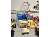 MISC. LOT: PEELER, HOME THERAPY SUPPLIES, TENNIS RACKET, MISC.
