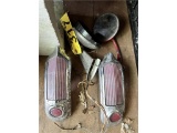 LOT: 1950'S OLDSMOBILE TAIL LIGHTS & MIRROR