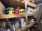 CONTENTS ON 5-SHELVES: PIPING HARDWARE, SAFETY TAPE, MISCELLANEOUS PLUMBING & HEATING CHEMICALS