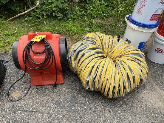 PORTABLE 11" BLOWER FAN WITH DUCT