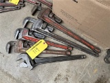 (5) RIDGID ASSORTED PIPE WRENCHES, 18