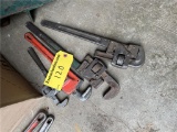 (4) ASSORTED SIZE PIPE WRENCHES $BID PRICE X 4