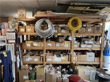 LOT: PVC INVENTORY & REMAINING CONTENTS ON PARTS SHELVING & FLOOR