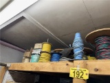 LOT OF MISCELLANEOUS ELECTRICAL WIRE, GAS LINE, CABLE & ROPE