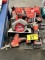 LOT: MILWAUKEE 3-PIECE CORDLESS TOOL SET, 3-CHARGERS, 2-BATTERIES, TAPE MEASURE