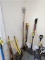 LOT OF 8-ASSORTED TOOLS: EDGERS, HOES, BALL GRAB