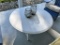 ROUND PATIO TABLE W/2-DECORATIVE CANDLE HOLDERS
