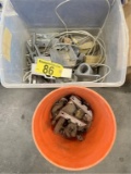 LOT OF MARINE HARDWARE AND GRINDING WHEEL