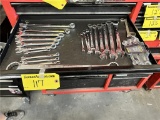 CONTENTS OF DRAWER: 24-ASSORTED SAE COMBINATION WRENCHES, SPECIALTY WRENCHES
