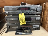 LOT OF 3-ASSORTED AUDIO PLAYERS: DENON DCD-610 & DRA-365R RECEIVERS, NAKAMICHI DR-3 CASSETTE PLAYER