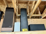 LOT: 6-ASSORTED STEREO SPEAKERS W/2-SPEAKER STANDS