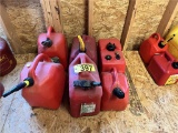 LOT OF 6-ASSORTED FUEL CANS
