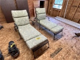 (2) PATIO CHAISSE LOUNGE CHAIRS