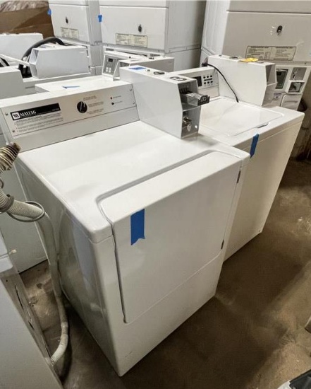 $BID PRICE X 2 - MAYTAG COMMERCIAL TOP LOAD WASHER, MAYTAG COMMERCIAL FRONT LOAD DRYER COIN OPERATED