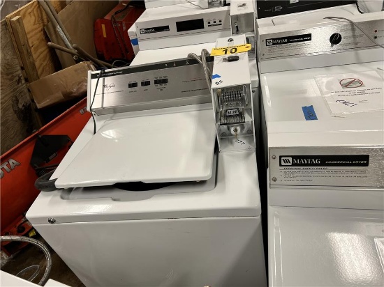 $BID PRICE X 2 - WHIRLPOOL TOP LOAD WASHER &  MAYTAG FRONT LOAD DRYER, NATURAL GAS, COIN OPERATED