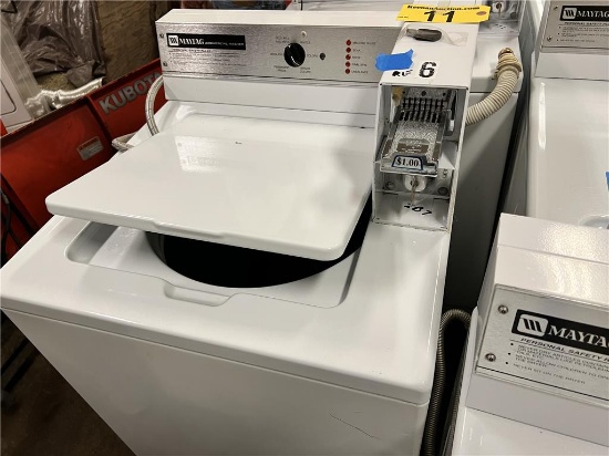 $BID PRICE X 2 - MAYTAG TOP LOAD WASHER & FRONT LOAD DRYER, NATURAL GAS, COIN OPERATED