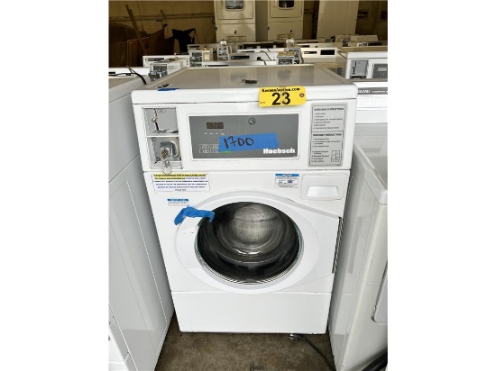 $BID PRICE X 2 - HUEBSCH COMMERCIAL FRONTLOAD ELECTRIC WASHER & DRYER, COIN OPERATED