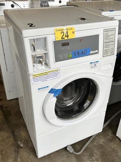 $BID PRICE X 2 - HUEBSCH COMMERCIAL FRONTLOAD ELECTRIC WASHER & DRYER, COIN OPERATED
