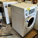 $BID PRICE X 2 - HUEBSCH COMMERCIAL FRONTLOAD ELECTRIC WASHER & DRYER, COIN OPERATED