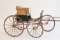 THE BROWN CARRIAGE CO. WICKER 2-SEAT BUGGY, MADE IN CINCINNATI OHIO