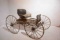 2-PASSENGER CONCORD STYLE CARRIAGE, ORIGINAL UPHOLSTERY, RUBBER TIRES