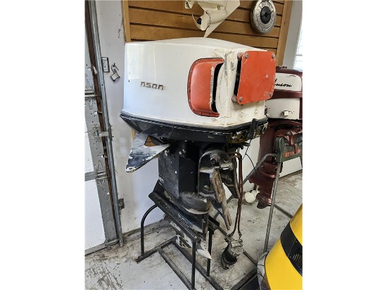 **ITEM IS LOCATED AT 624 MAIN RD., MILFORD MAINE** - 1970 JOHNSON STINGER FACTORY RACING OUTBOARD