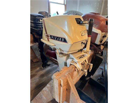 **ITEM IS LOCATED AT 624 MAIN RD., MILFORD MAINE** - SCOTT-ATWATER WIZARD 14 OUTBOARD