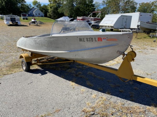 *LOCATED AT 624 MAIN RD., MILFORD ME* 1955 FEATHER CRAFT 13' DELUXE RUNABOUT *TRAILER NOT INCLUDED*