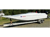 1985 FLORIDA HOMEMADE 23' TUNNEL STEPPED HULL RACE BOAT TWIN MERCURY 250HP OUTBOARDS