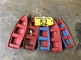 LOT OF 5-METAL TOY BOATS