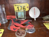 LOT: ASSORTED MEDALS, COLLECTIBLE ASHTRAY & MISC.