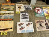 LOT OF 4-ASSORTED MERCURY ADVERTISING SIGNS