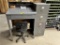 METAL SHIPPING DESK & 4-DRAWER FILE CABINET