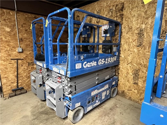 2019 GENIE GS-1930 SCISSOR LIFT, HOURS: 64.3, S/N: GS30P-187134