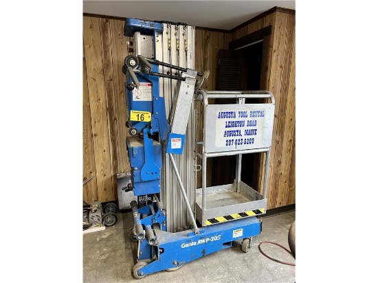 GENIE AWP-20S 20' TELESCOPIC PERSONNEL LIFT, S/N: 3899-11467