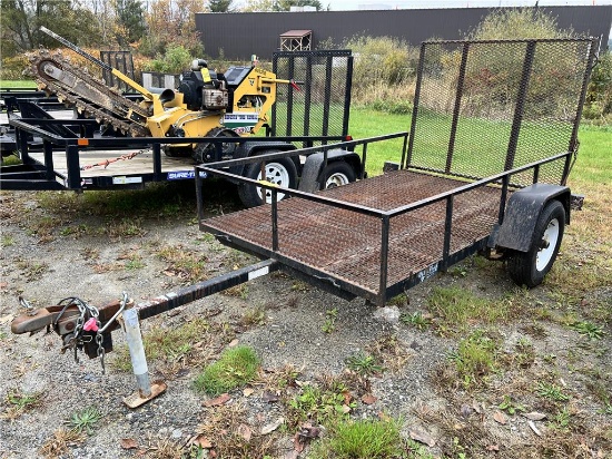 2002 ON THE ROAD 8' X 5' X 16"H UTILITY TRAILER WITH LANDSCAPE GATE, MODEL: 2500A5RLR