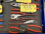 (6) ASSORTED PLIERS, SNAP-ON, KINPEX, LAWSON