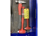 (3) ASSORTED HAMMERS: SNAP-ON HBBD 16-OZ. & 40-OZ.DEAD BLOW HAMMERS, & BLUE-POINT HAMMER